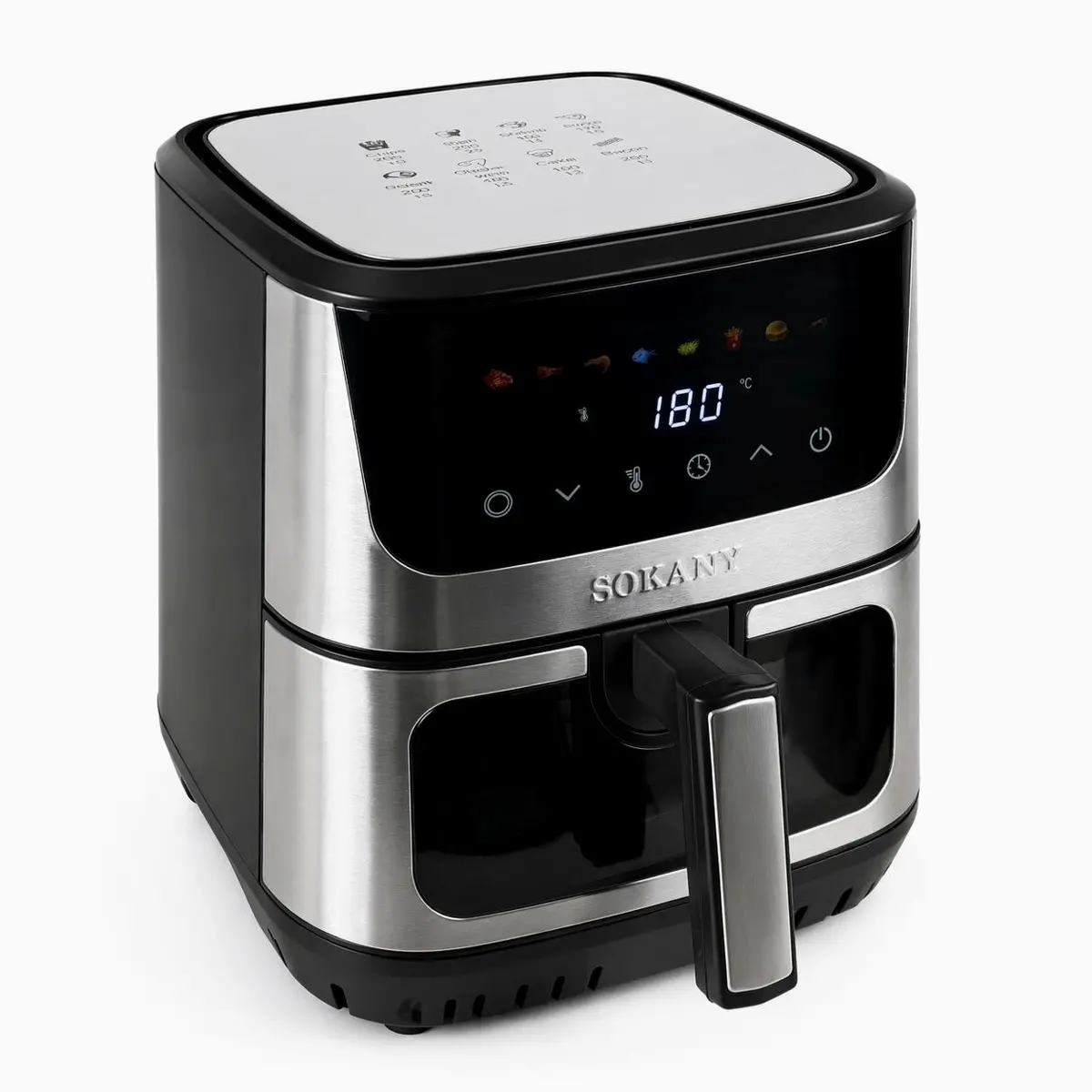 Безмасляна аерофритюрниця SOKANY SK-10107, 12 л, сенсорна, 1800 Вт